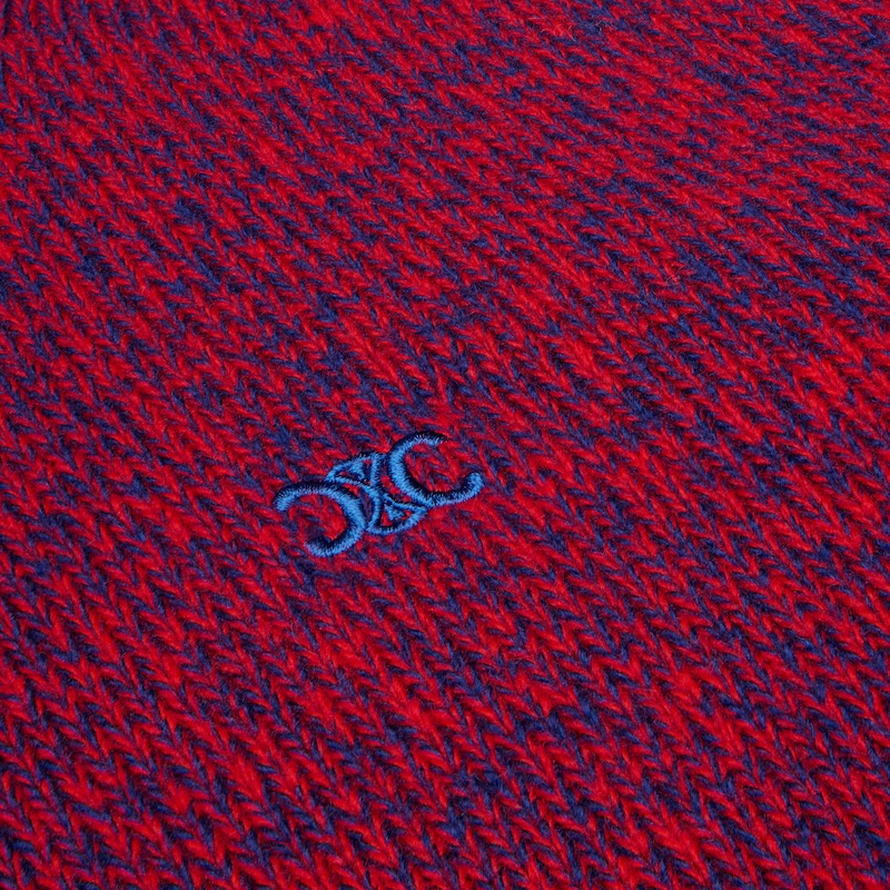 JERSEY CON CUELLO REDONDO DE LANA Y CACHEMIRA - Rojo/Azul -  - 1 | CELINE