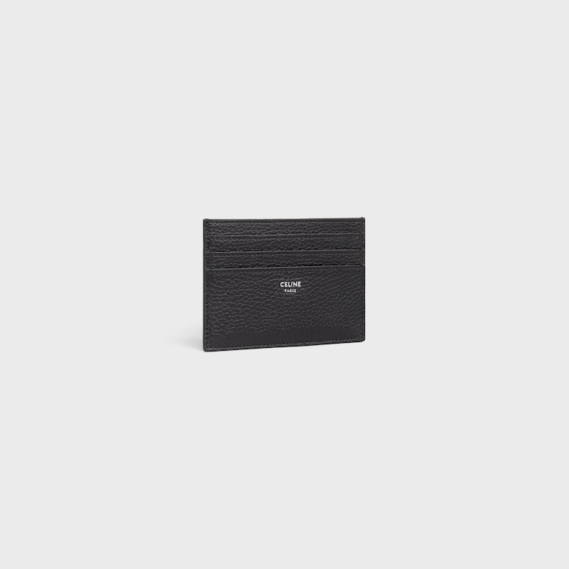 LARGE CARD HOLDER IN GRAINED CALFSKIN - BLACK - NEW - 1 | CELINE
