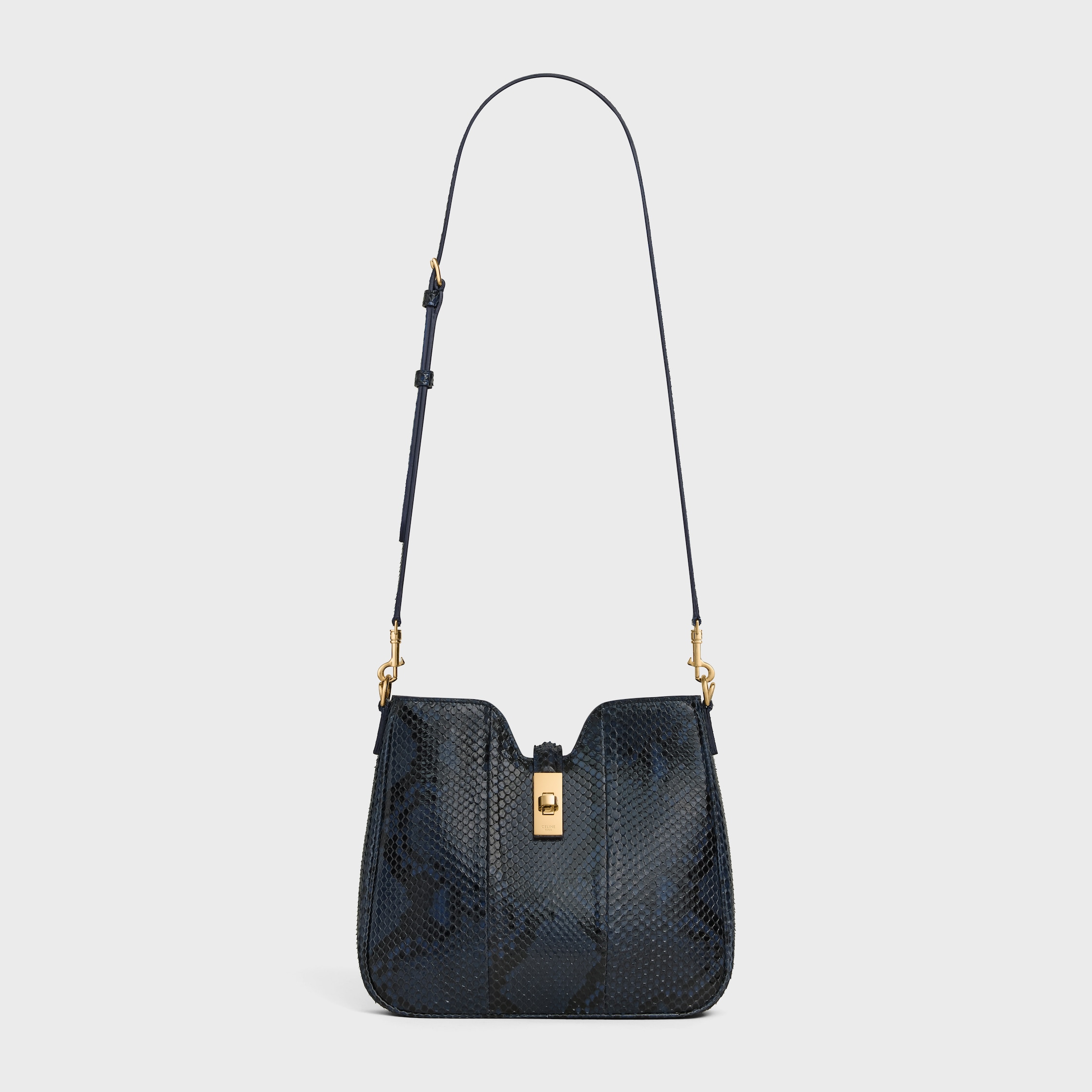 SMALL CAMILLE 16 SOFT BAG IN PYTHON - DEEP NAVY | CELINE