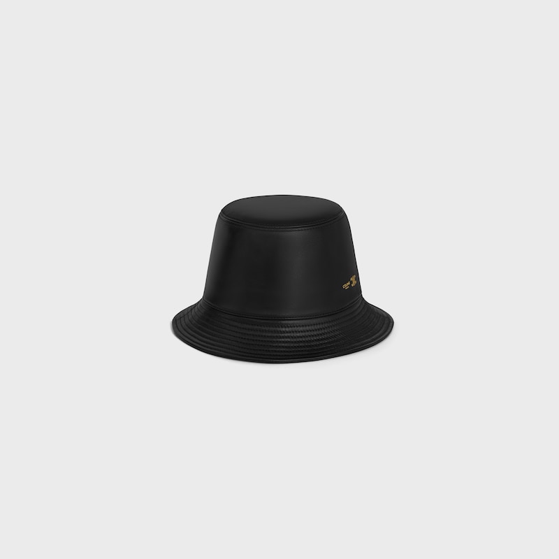 bucket hat IN soft lambskin - BLACK -  - 1 | CELINE