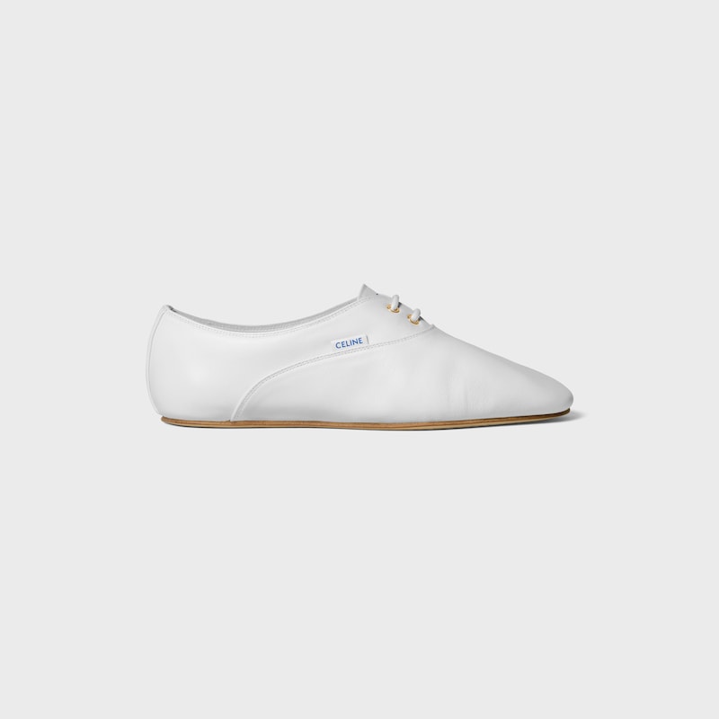 BALLET LACE-UP SHOE IN LAMBSKIN - Ultra White -  - 1 | CELINE
