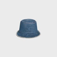 triomphe bucket hat in dark union wash denim - DARK UNION WASH -  - 1 | CELINE