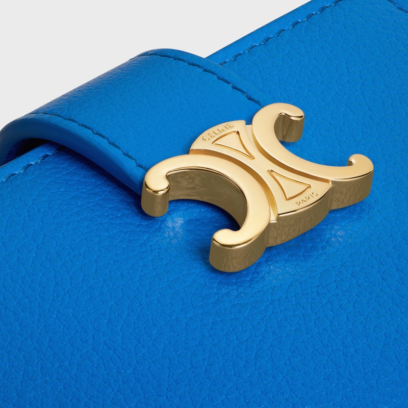 FINE STRAP WALLET NINO IN SUPPLE GRAINED CALFSKIN - ULTRA BLUE - WALLETS - 1 | CELINE