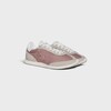 CELINE RACER - SNEAKER BASSE AVEC TRIOMPHE EN NYLON, CUIR DE VEAU VELOURS ET CUIR DE VEAU - ROSE -  - 2 | CELINE