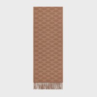scarf in monogram cashmere - LIGHT CAMEL/BEIGE -  - 1 | CELINE
