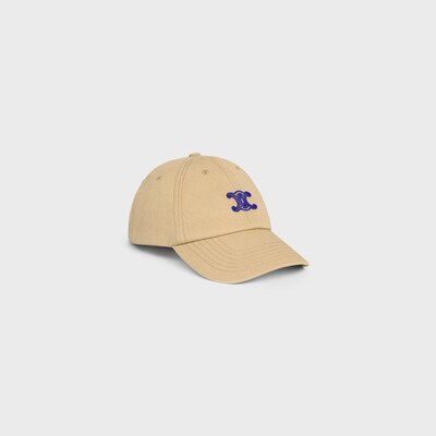 vivienne cap IN cotton twill - BEIGE / BLUE -  - 4 | CELINE