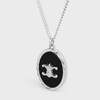 COLLAR DE MEDALLA TRIOMPHE DE LYS DE PLATA DE LEY Y ÓNIX - NEGRO / PLATEADO -  - 2 | CELINE