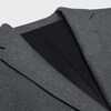 Campbell jacket in flannel twill - GREY MELANGE -  - 3 | CELINE