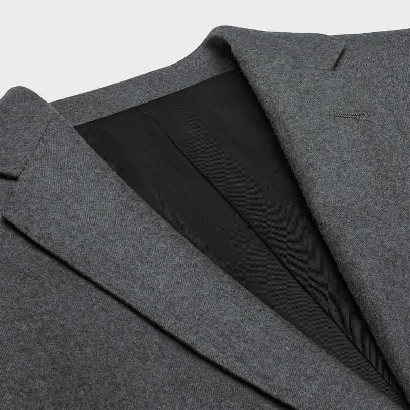 CAMPBELL法兰绒斜纹夹克 - 混灰色 -  - 1 | CELINE