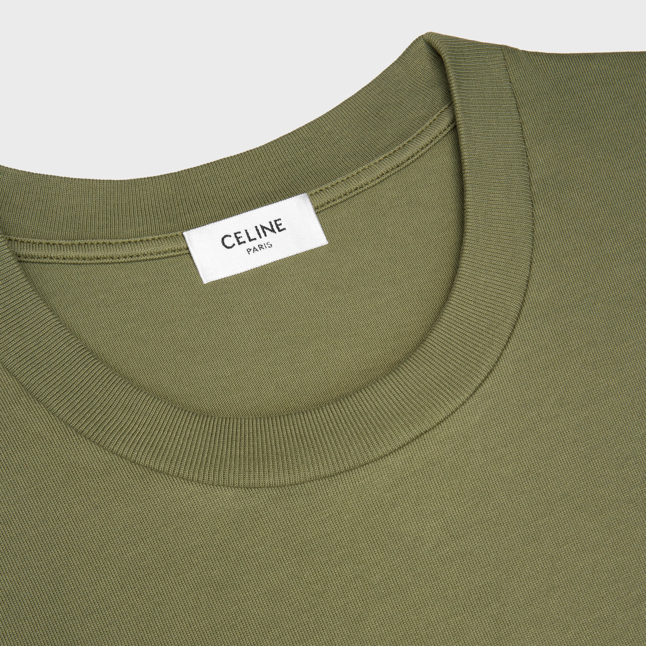 Tシャツ / コットンジャージー - カーキ / オフホワイト | CELINE