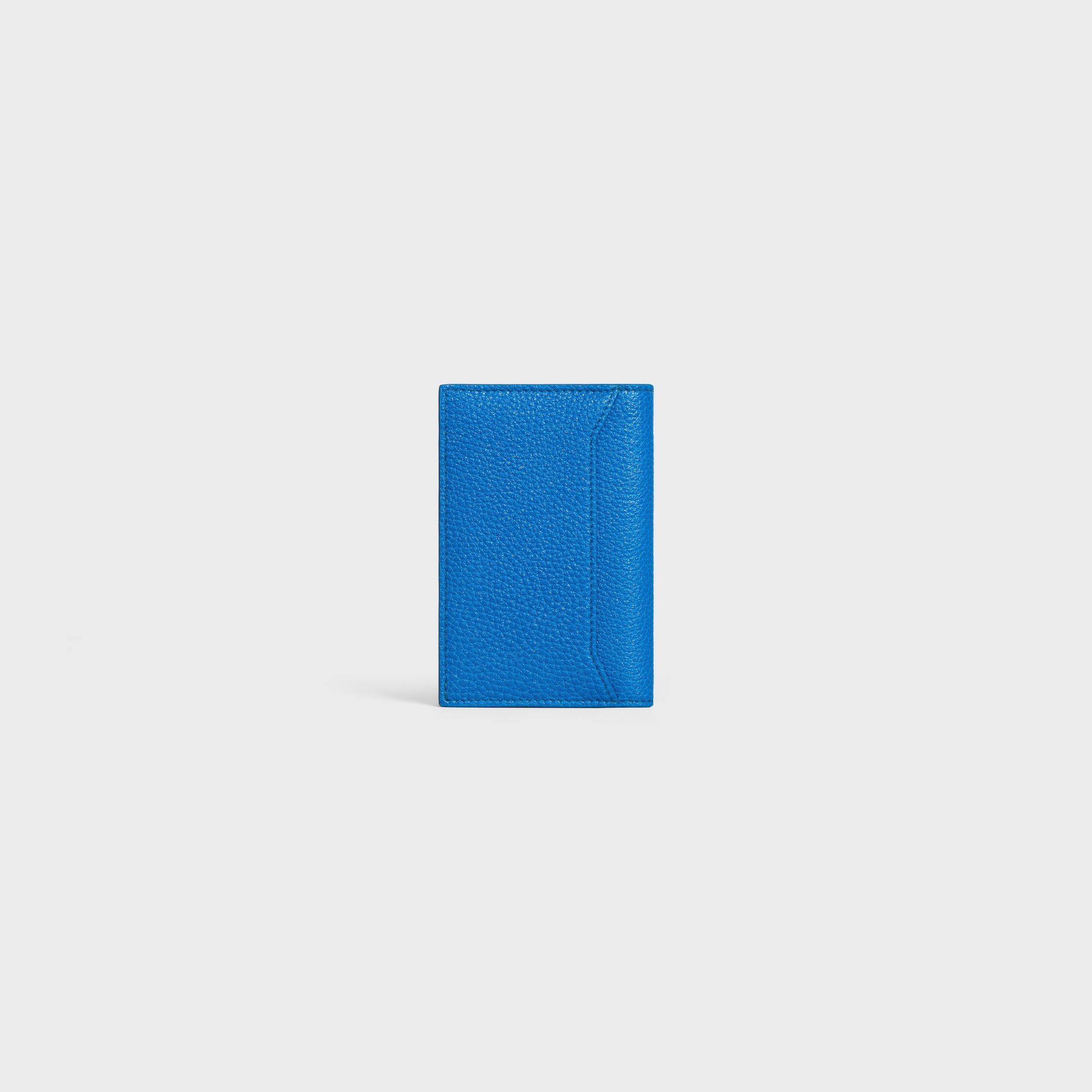 VERTICAL CARD HOLDER IN GRAINED CALFSKIN - ULTRA BLUE | CELINE