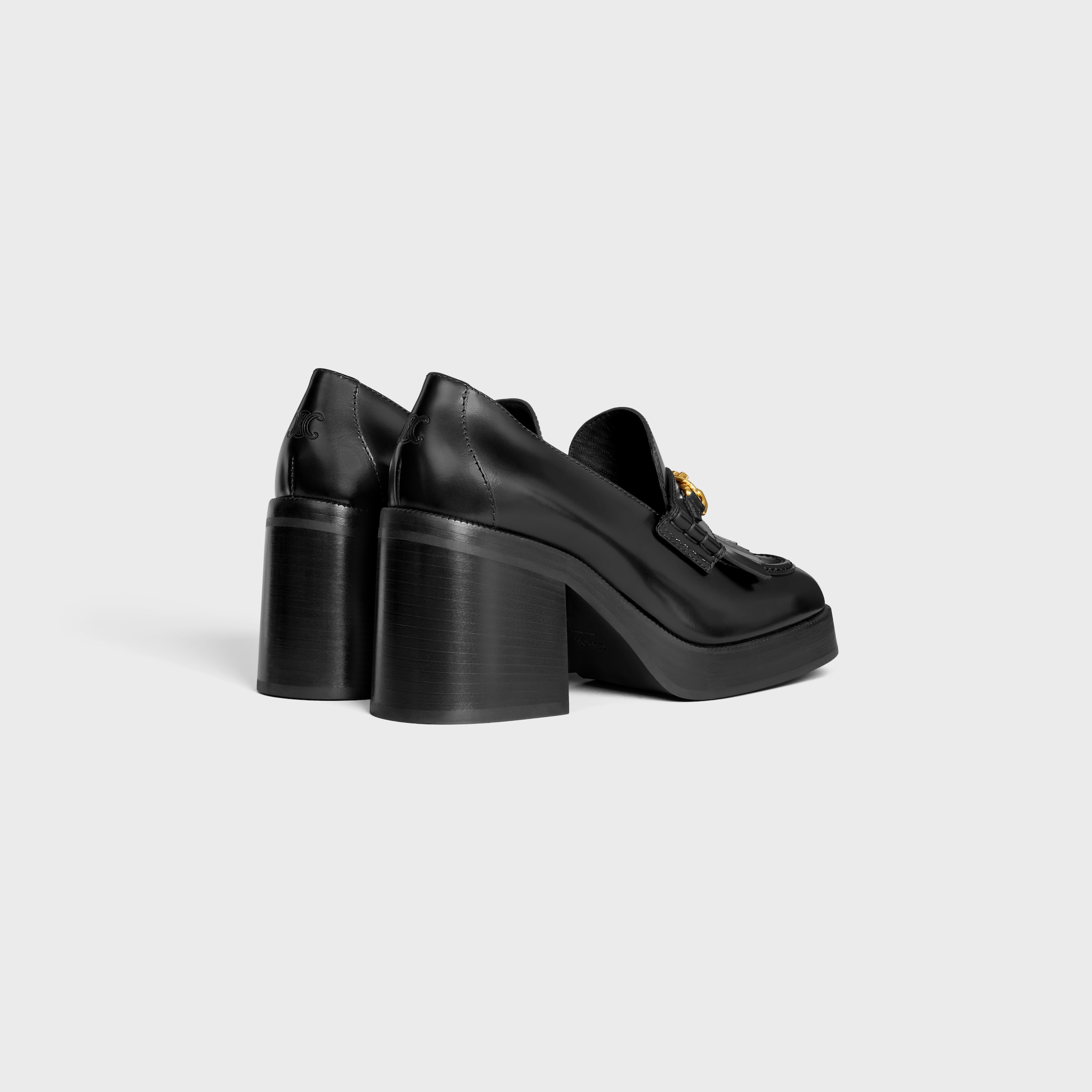 CELINE TESS LOAFER in POLISHED BULL - BLACK | CELINE