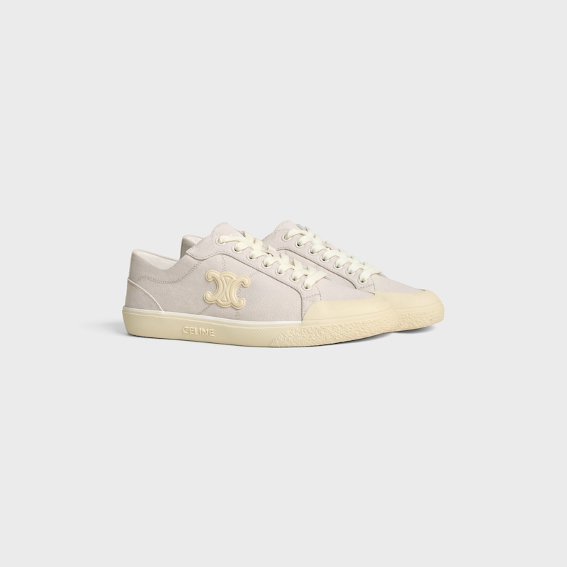 CELINE ALAN SNEAKERS WITH TRIOMPHE IN CANVAS - LIGHT GREY -  - 1 | CELINE