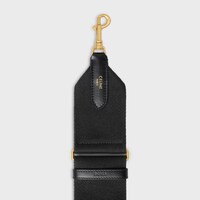 adjustable strap in wool with GOLD FINISHING - BLACK - CHARMS AND ACCESSORIES - 2 | CELINE