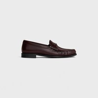 CELINE LUCO Triomphe Loafer in POLISHED BULL - DARK BROWN/SILVER -  - 1 | CELINE