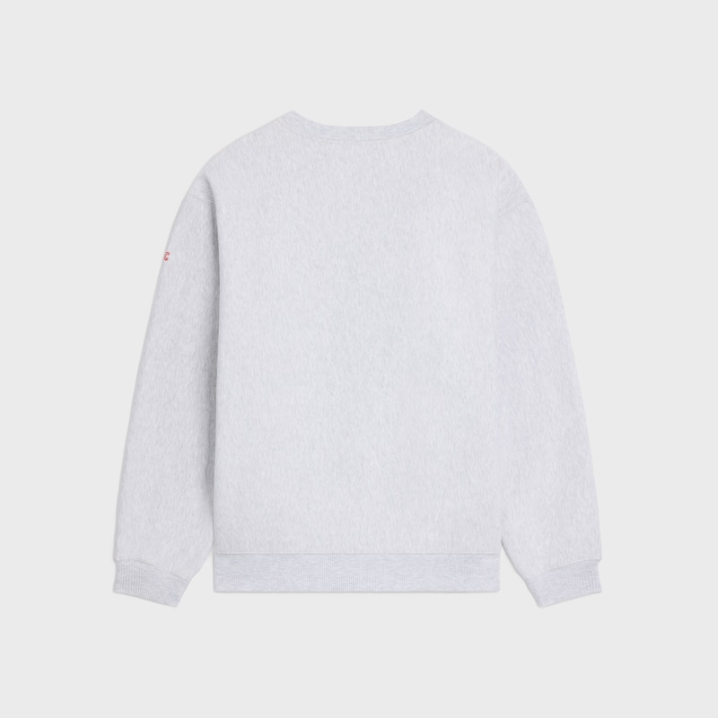sweatshirt IN cotton fleece - GREY/RED -  - 1 | CELINE