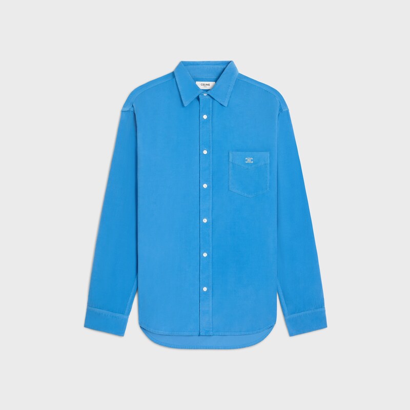 shirt IN CORDUROY - BLAZER BLUE LIGHT STONE WASH -  - 1 | CELINE