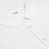 mini dress with embroidered trims in cotton batiste - WHITE -  - 3 | CELINE