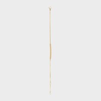 Celine Sentimental Straight Bracelet in Yellow Gold and Diamond - Yellow Gold and White -  - 1 | CELINE