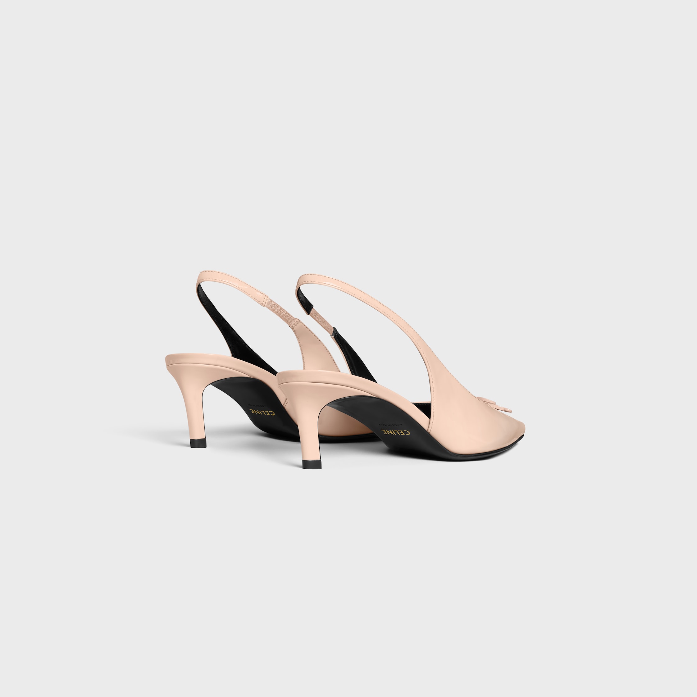CELINE ALMA TRIOMPHE SLINGBACK IN PATENT CALFSKIN - BLUSH