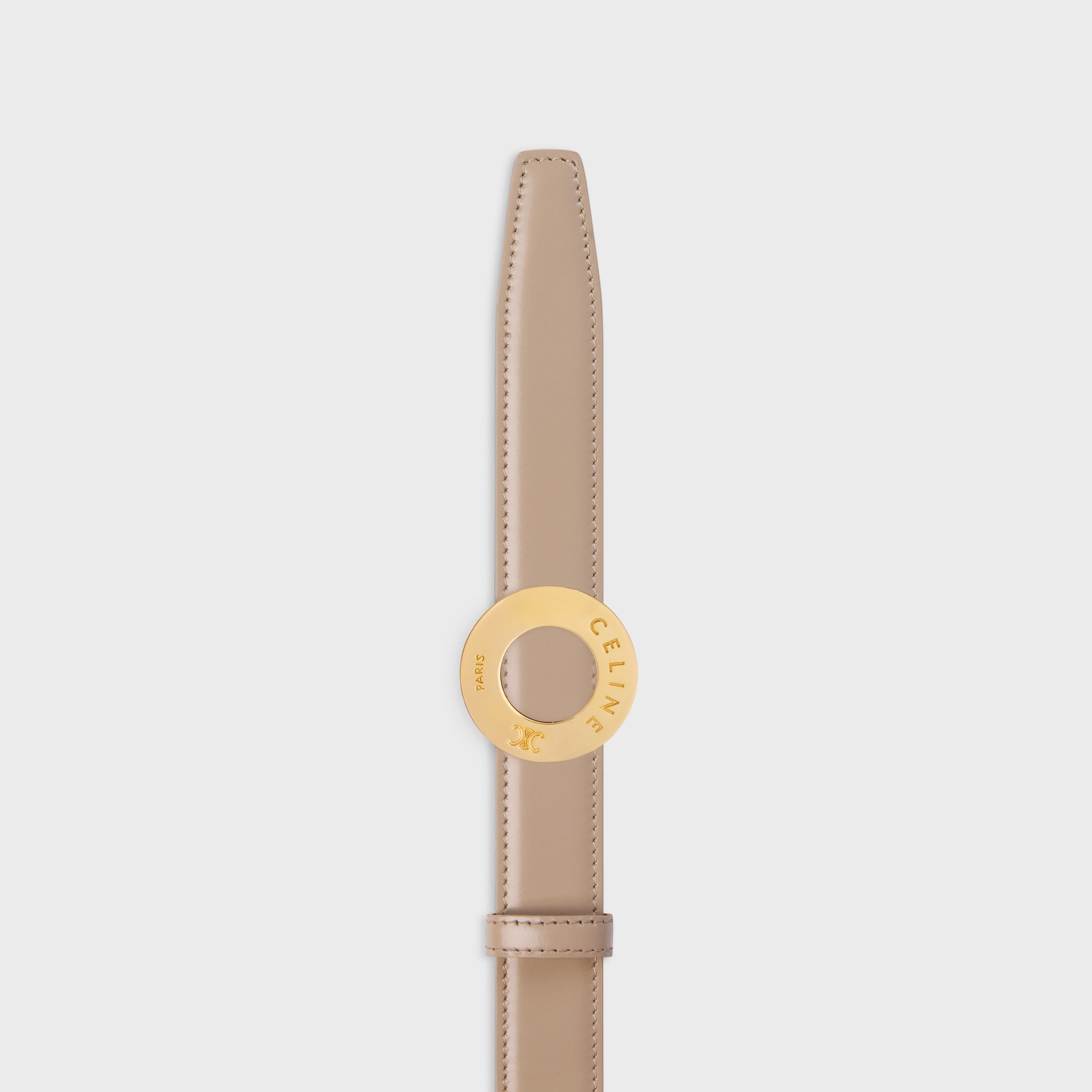 CELINE DISC BUCKLE & REVERSIBLE STRAP 25MM - SAFARI / CITRUS | CELINE