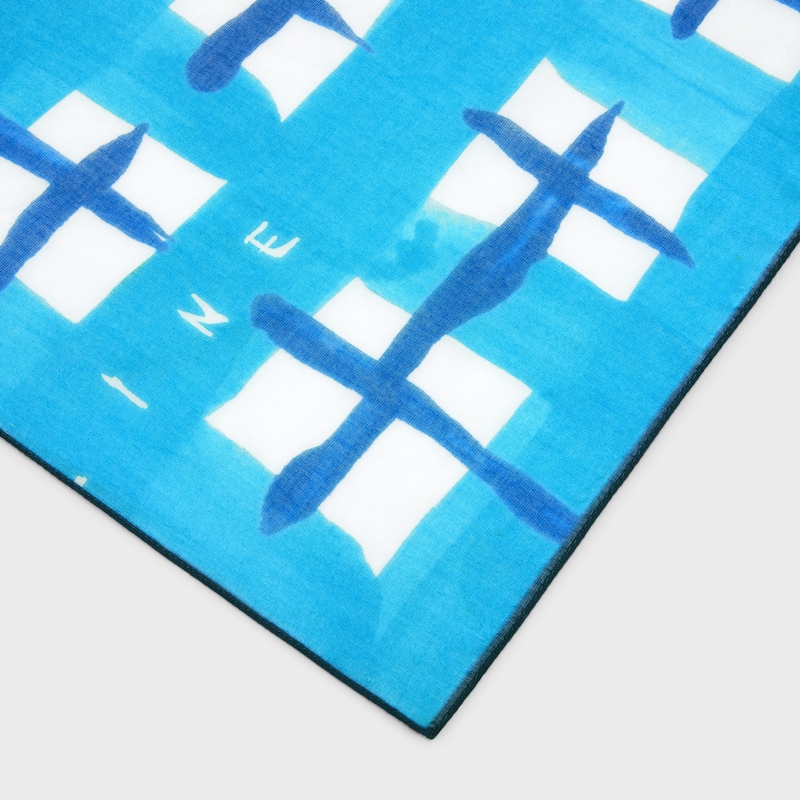 par&eacute;o coton tartan - BLUE/WHITE -  - 1 | CELINE