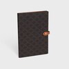 LARGE NOTEBOOK COVER IN TRIOMPHE CANVAS AND CALFSKIN - TAN - STATIONERY - 1 | CELINE