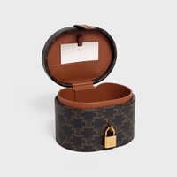 Vanity Case in Triomphe Canvas and Calfskin - TAN - TRIOMPHE CANVAS COLLECTION - 2 | CELINE