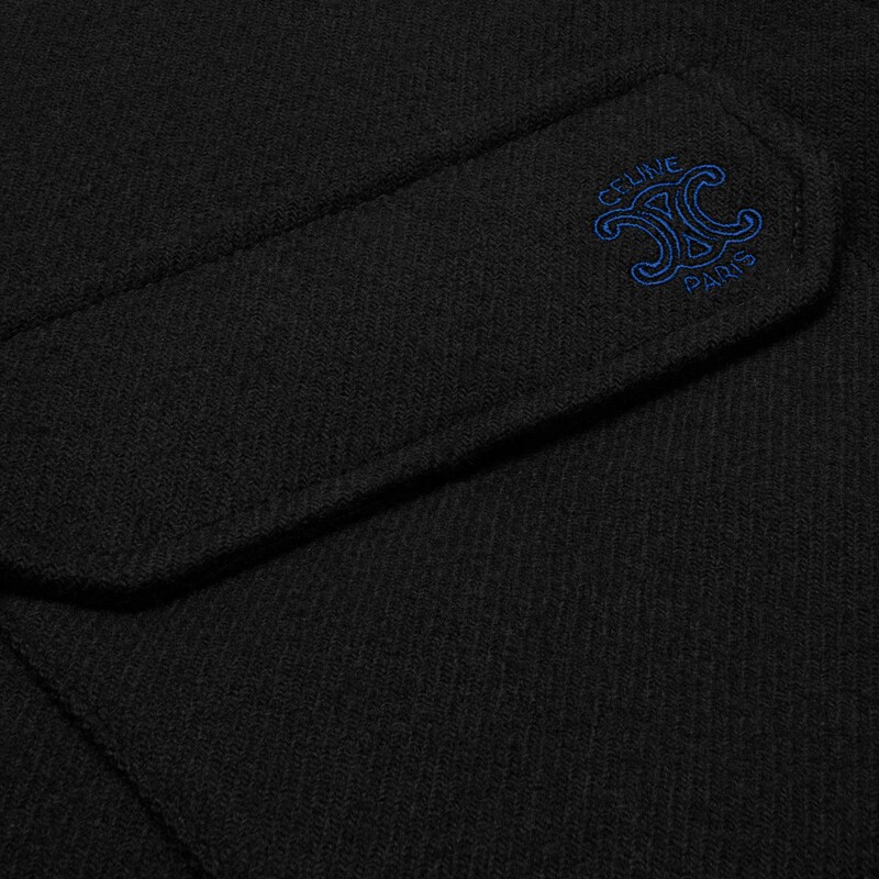 SOBRECAMISA DE FRANELA DE LANA - NEGRO -  - 1 | CELINE