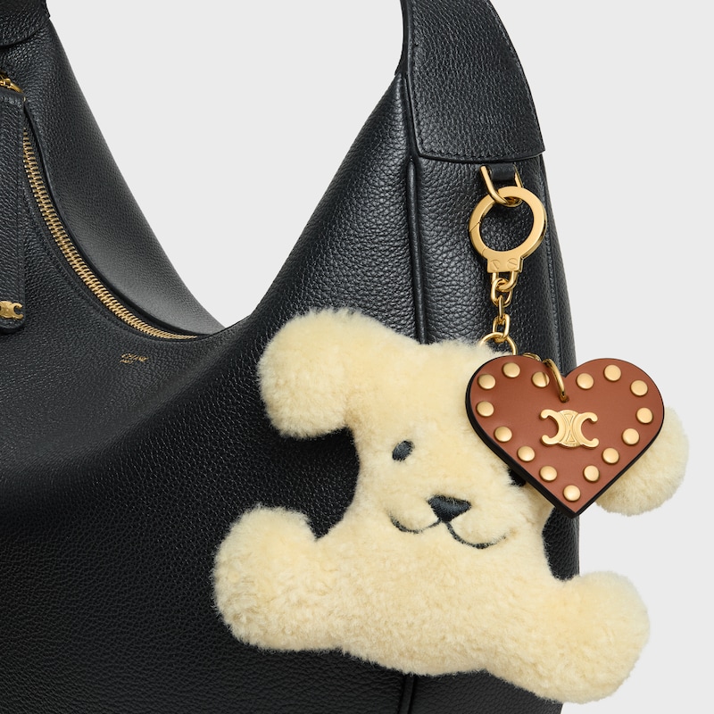 TRIOMPHE绒球吊坠 - 天然色/棕黄色 - 吊飾及配飾 - 1 | CELINE