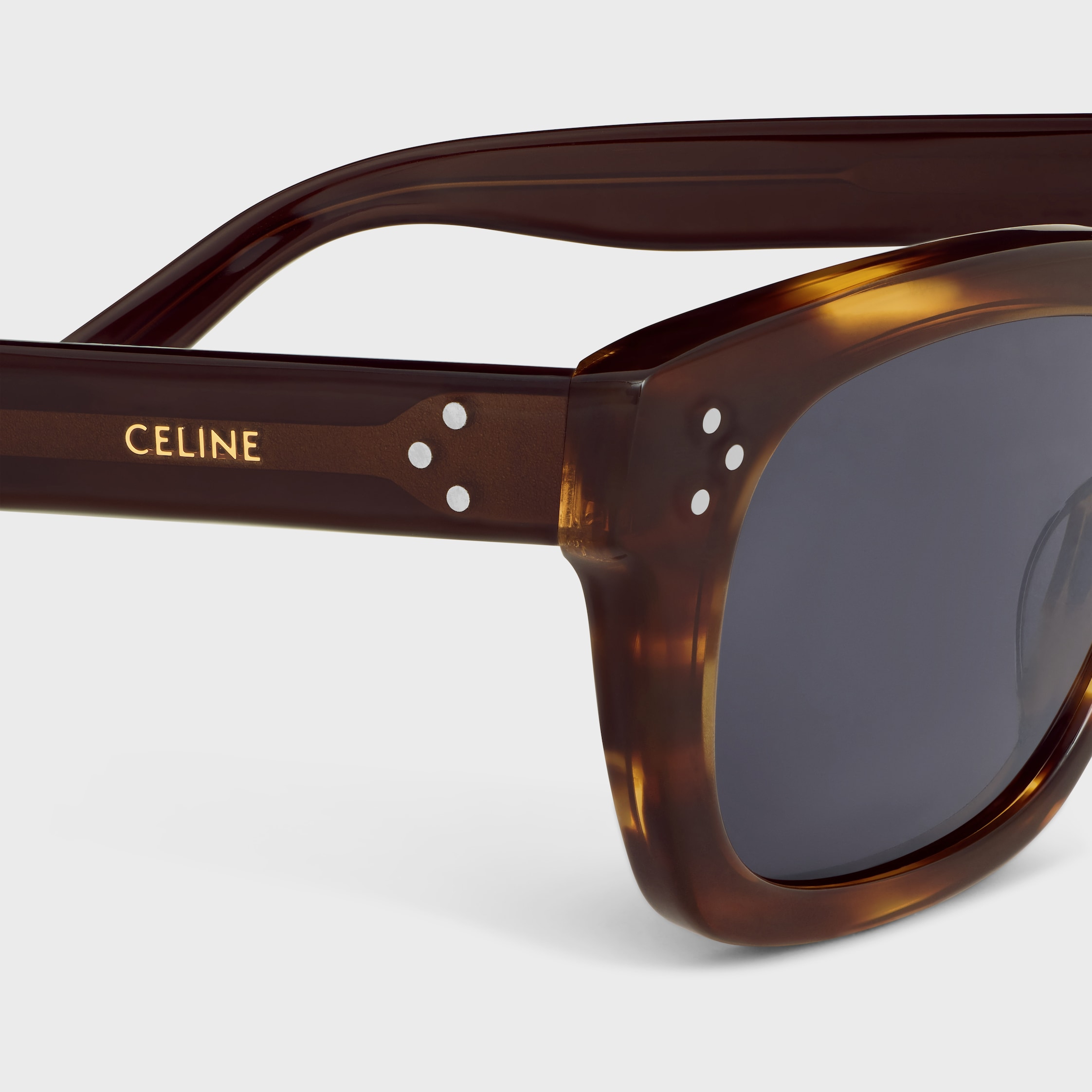 Black Frame 41 Sunglasses in Acetate - STRIPED HAVANA | CELINE