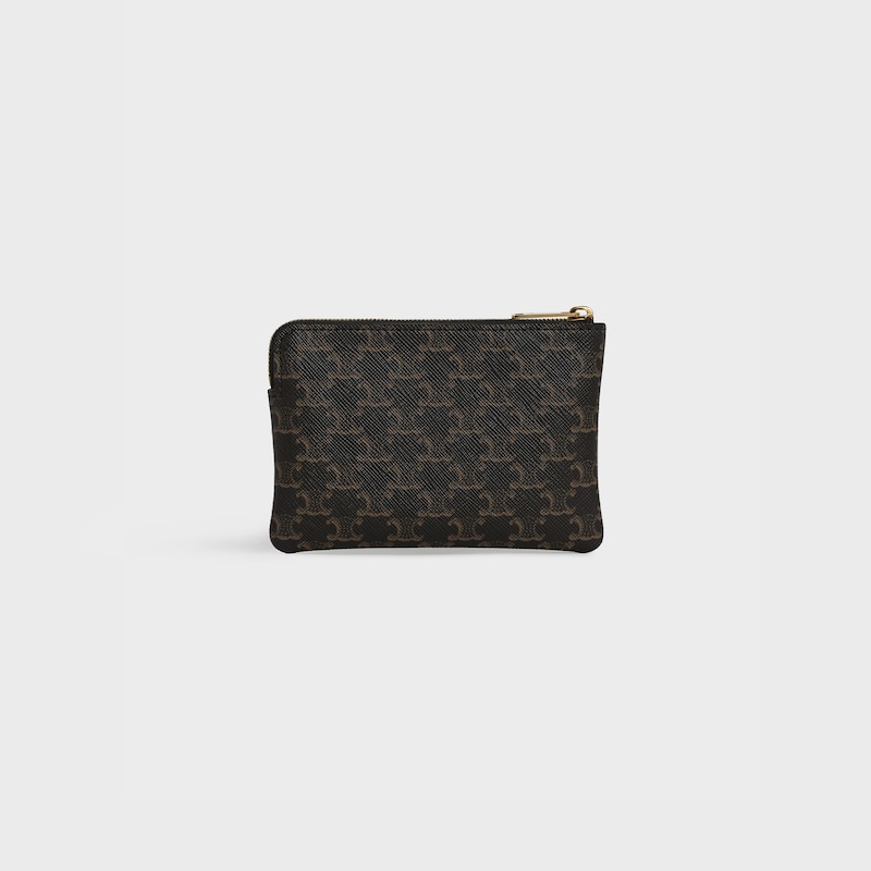 標誌印花零錢包 - 黝黑色 - 零錢卡包 - 1 | CELINE