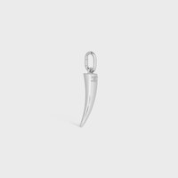 Celine Charms Horn in Brass with Rhodium Finish - SILVER - CHARMS - 2 | CELINE
