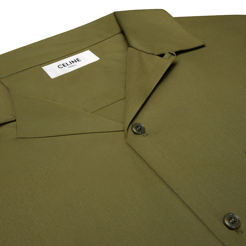 bowling shirt IN COTTON POPLIN - KAKI -  - 1 | CELINE