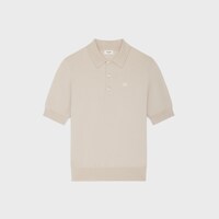 Triomphe精細棉質Polo衫 - 淺灰褐色 -  - 1 | CELINE