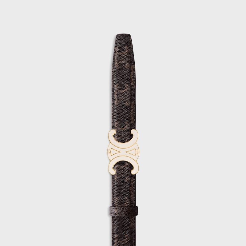 Wendbarer Riemen 25 mm AUS Taurillonleder und Triomphe Canvas -  -  - 1 | CELINE