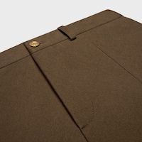 skirt IN cotton gabardine - MILITARY BROWN -  - 2 | CELINE