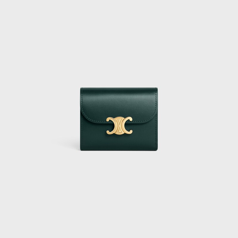 Small Flap Wallet TRIOMPHE in Shiny calfskin - AMAZONE - GIFT FINDER - 1 | CELINE