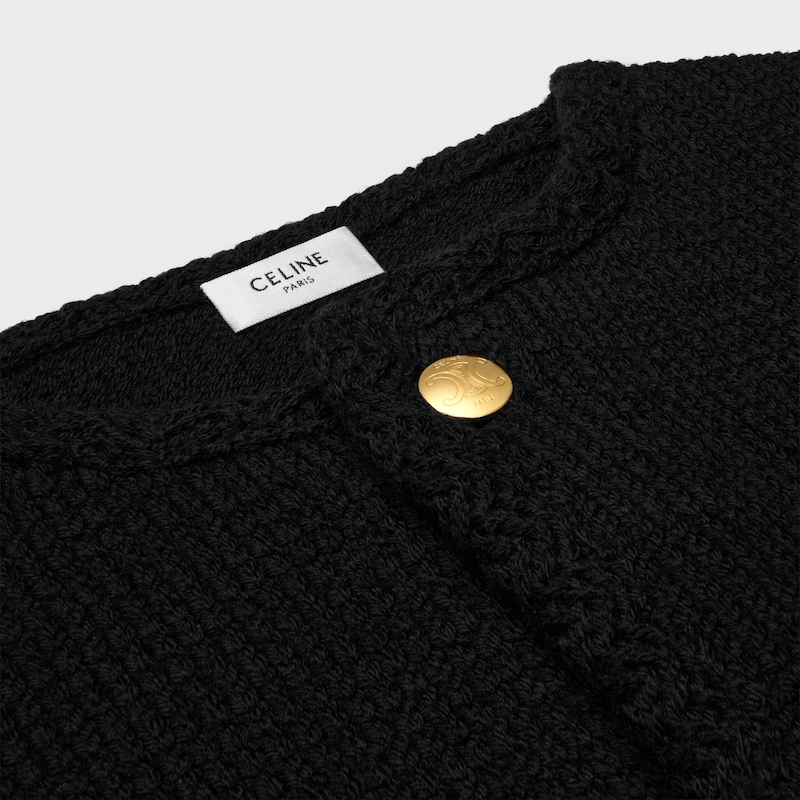 cardigan IN wool - BLACK -  - 1 | CELINE