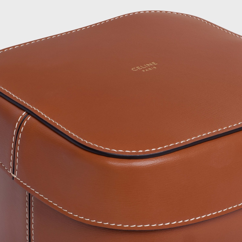 亮面牛皮革中型盒 - 棕黃色 - 家居系列 - 1 | CELINE