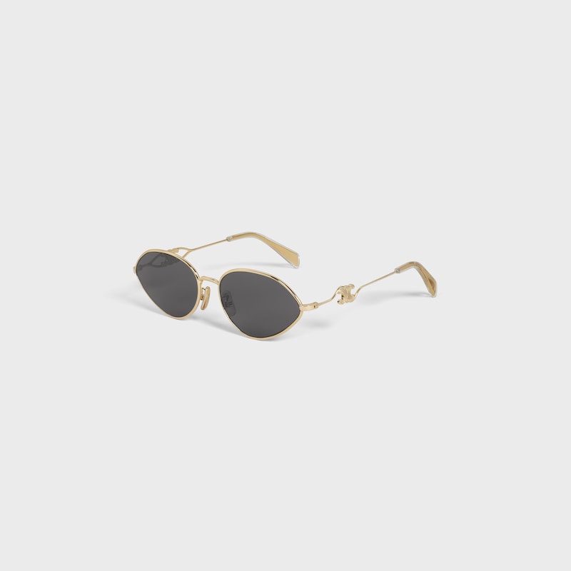 Wire 01 sunglasses in Metal - Light Gold / Smoke -  - 1 | CELINE