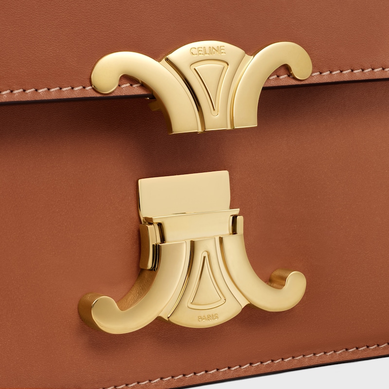 MEDIUM TRIOMPHE FOLIO IN Natural calfskin - TAN - WHITE DAY - 1 | CELINE