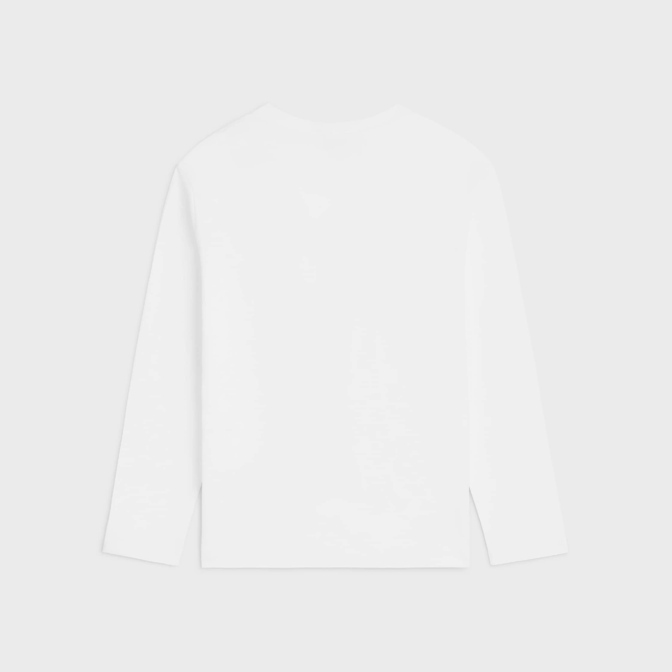 ルーズ Tシャツ / コットンジャージー - オフホワイト / デニムブルー