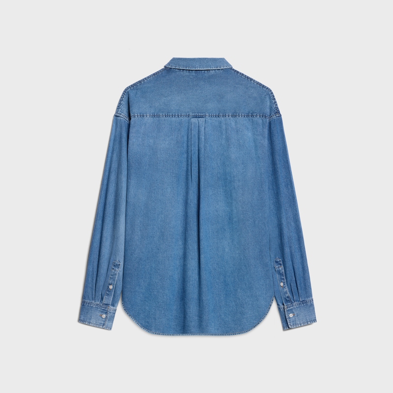 shirt IN COTTON DENIM - INDIGO WHISPER -  - 1 | CELINE