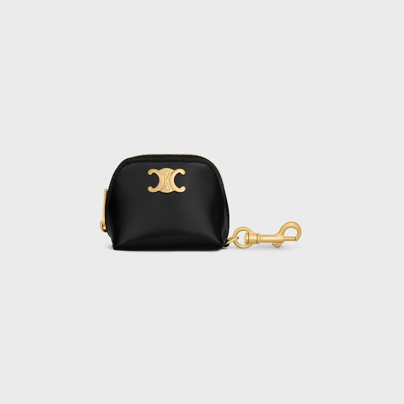 CHARM MICRO TRIOMPHE DE PIEL DE BECERRO BRILLANTE - NEGRO - CHARMS Y ACCESORIOS - 1 | CELINE