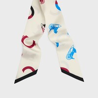 Lavalliere IN CELINE SULKY SILK TWILL - VANILLA/BLUE/BROWN -  - 2 | CELINE