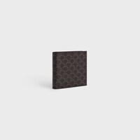 Bi-fold card holder IN Triomphe Canvas - Black - SMALL GIFTS - 2 | CELINE