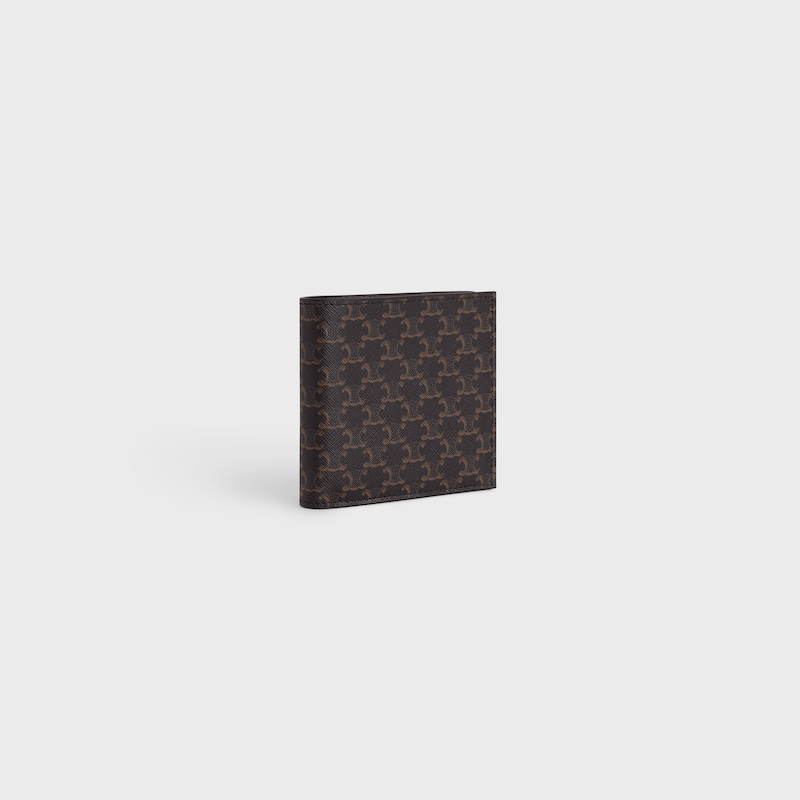 Bi-fold card holder IN Triomphe Canvas - Black - CAMPAIGN HAUTE PARFUMERIE - 1 | CELINE