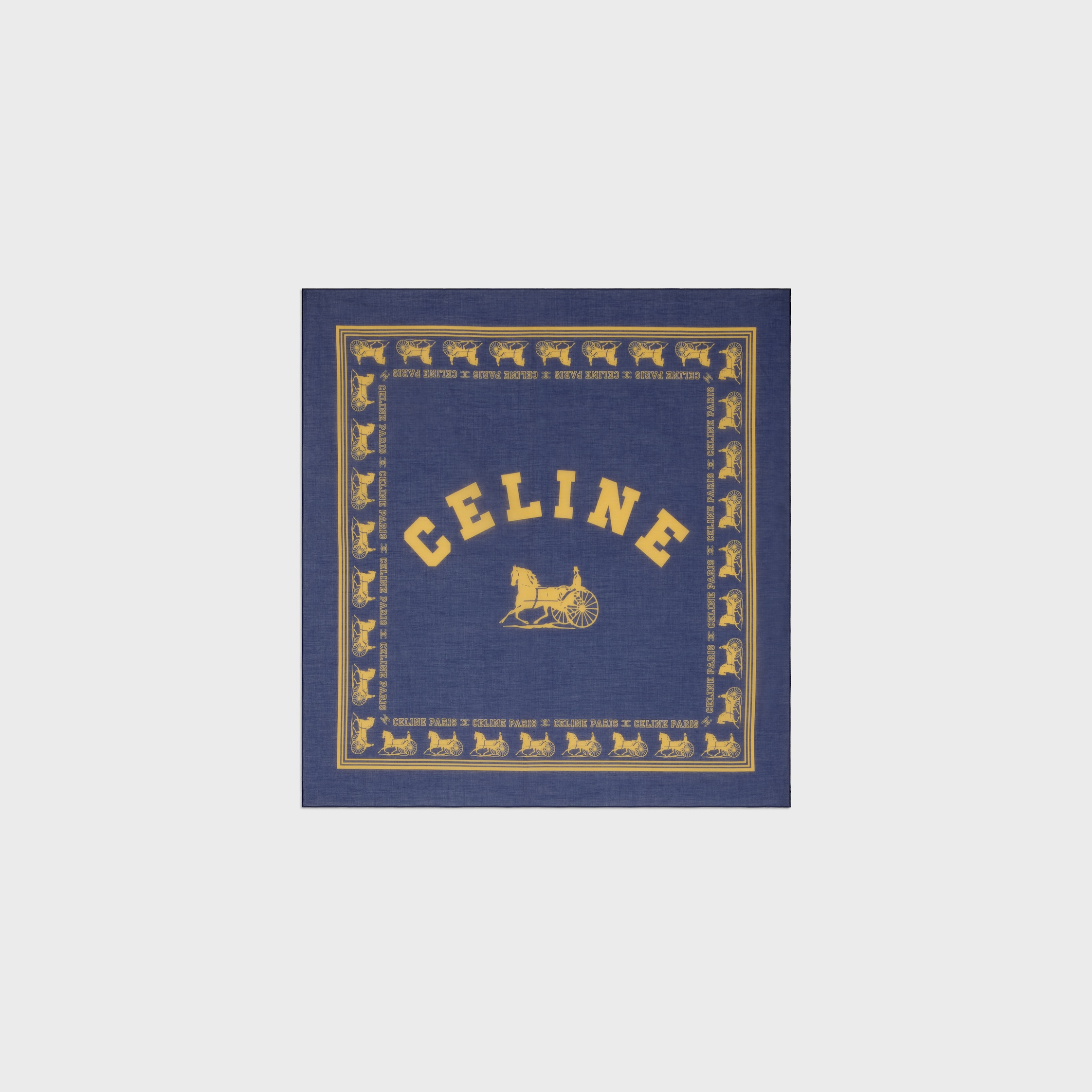 BANDANA IN COTTON - NAVY/YELLOW | CELINE