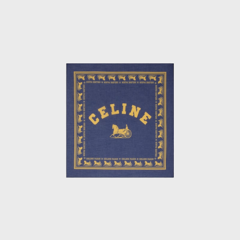 bandana IN cotton - NAVY/YELLOW -  - 1 | CELINE
